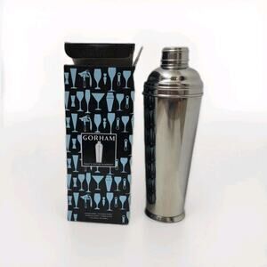 Gorham Cocktail Shaker Stainless Steel Barware Martini Drink Mixer 28 Ounces